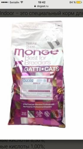 Продаю корм monge для котят и беременных кошек 10кг