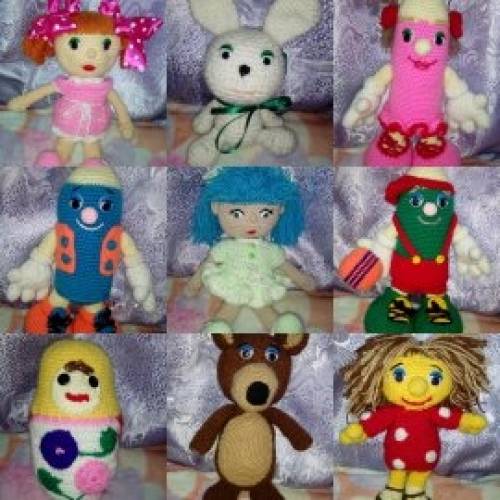 мягкие вязанные игрушки