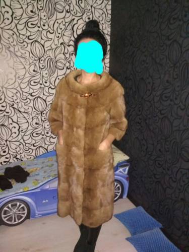 Норковая шуба поперечка 