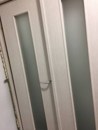 дверь двустворчатая 120 (2х60) со стеклом новач
