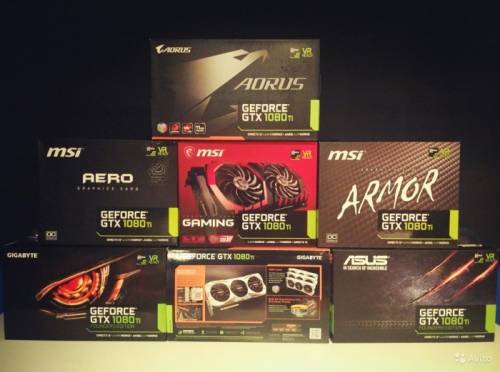 Видеокарты GTX 1060, 1070, 1080 TI, RX 580