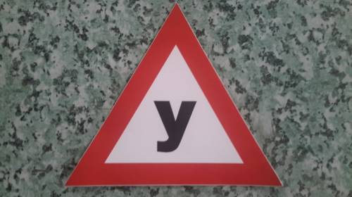 Знак самоклеющийся на учебное авто спереди и сзади “учебное тс“ гост
