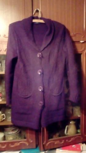 Кардиган шерсть тёмное бордо  Размер 48–50 (XL)