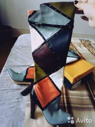 Кожаные сапоги Valentino