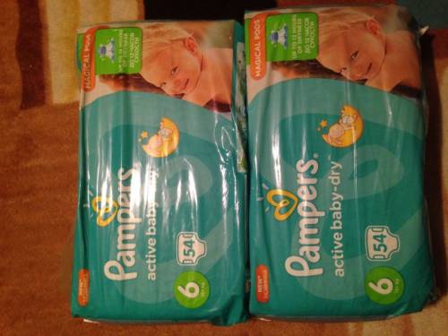 Подгузники Pampers 6 54 штуки от 15 кг