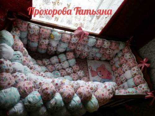 Бортики бомбон, одеяло бомбон также возможно под заказ сшить любого другого разм