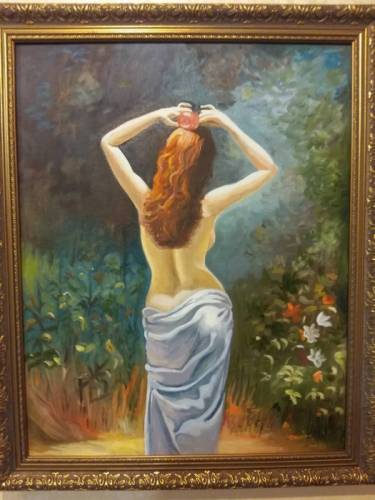 Картина. Девушка. Холст 40х50.