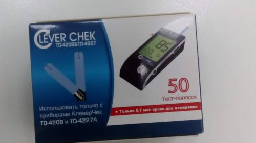 Тест плоски на глюкометр “КлеверЧек“, 4 упаковки