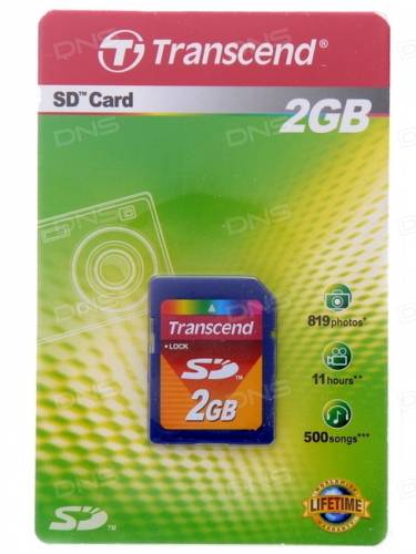 Карта памяти Transcend SD 2 Гб 