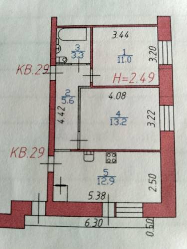 2-х комнатная квартира
