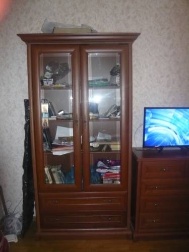 Шкаф книжный-посудный в 2, г 0.37, ш 0.97 м двухстворчатый