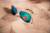 Очки Ray ban. Зеленые в золотой оправе