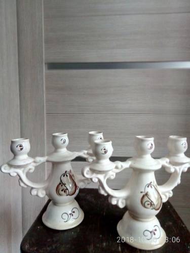 Подсвечники керамические 2 штуки