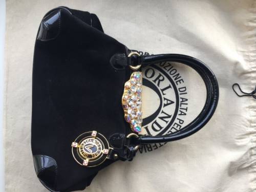 Сумка новая valentino orlandi италия черная замша стразы сваровски swarovski кри