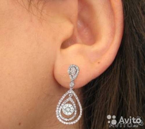 Золотые сережки с бриллиантами1.51 кр