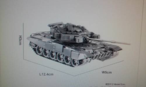 Танк Т-90, 3D Пазл из металла
