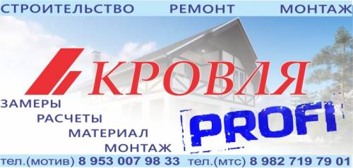 Кровля Профи строительство, ремонт, монтаж