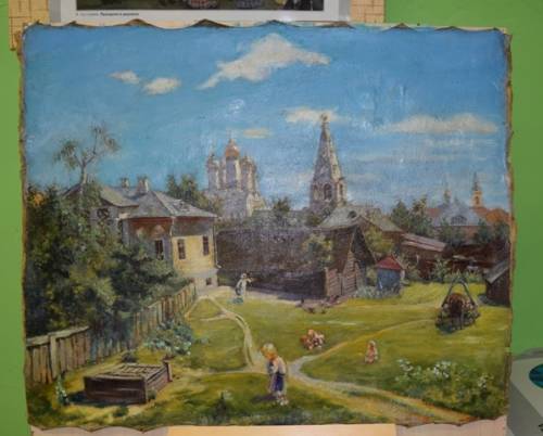 “Московский дворик“ - В.Поленова- старинная копия, размер оригинал 80х65см. !