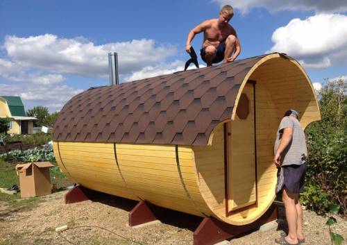 Баня Бочка  2,10×3м и 2,4×3м