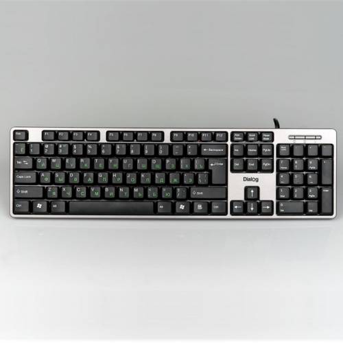 Клавиатура проводная Dialog standart KS-030U gray usb 107 клавиш