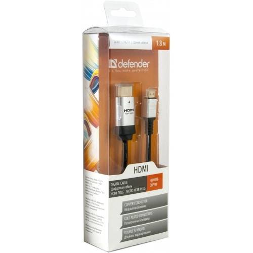 Defender Кабель hdmi (M) - mini hdmi (M) pro 1.8m, стандарт 1.4 или ниже, бескис
