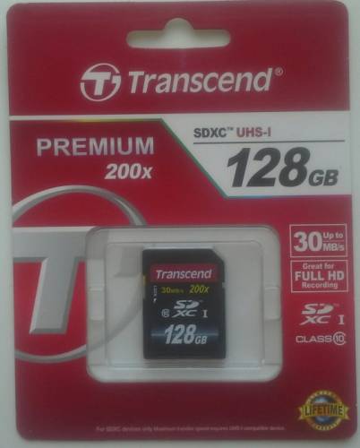 Карта памяти:  SD SDXC Transcend 128Gb class 10 TS128GSDXC10