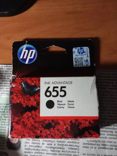 Струйный катридж чёрный hp ink advantage 655