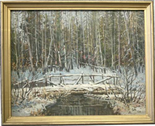 	 Картина “ Дзелинда. Мостик.“х.м р. 50 х 40см. В.Швецов.