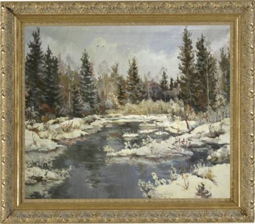 	 Картина “Начало зимы“х.м 50х60см В.Швецов 2011г.