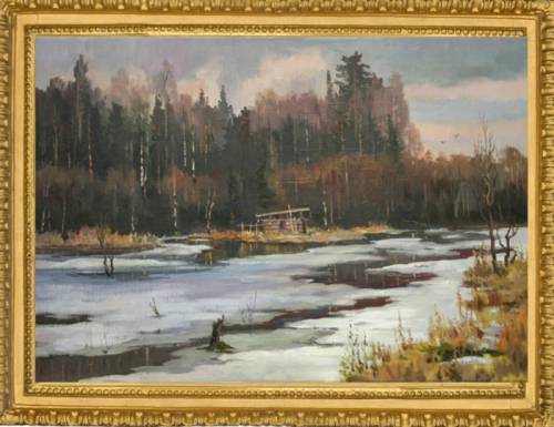 	 Картина “ Приход весны“ х.м 60х42 2017г. В.Швецов