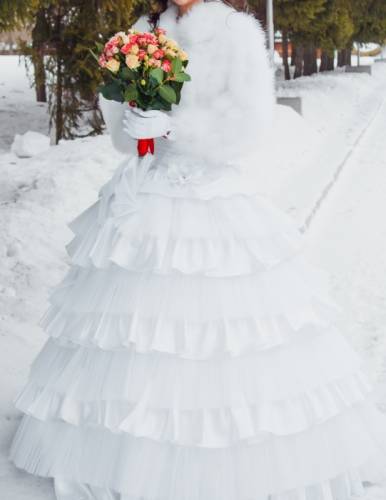  Свадебная шубка из лебяжьего пуха