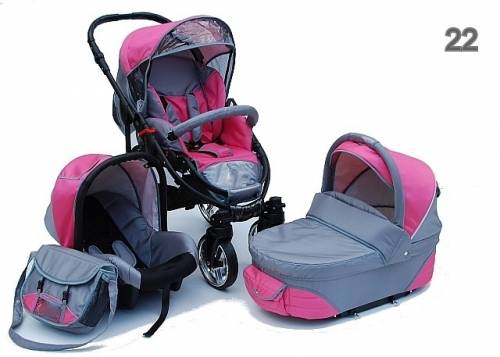 Коляска happych aviator 3 в 1 (розовая)
