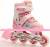 Роликовые коньки Happy Star Pink, размер 28-33(раздвижные)