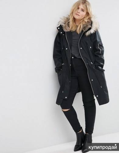 Парка со съемной подкладкой из искусственного меха ASOS CURVE