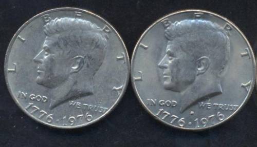  США half dollar 1976 г. минт P, D