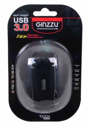 Карт-ридер USB 3.0 (работа с 2-мя SD/MicroSD одновр)