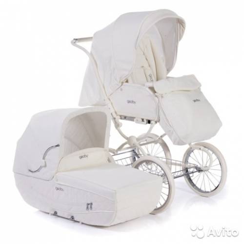 Коляска geoby c605 белая    подарок