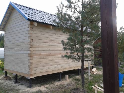 строительство домов , бань  из профилированого бруса