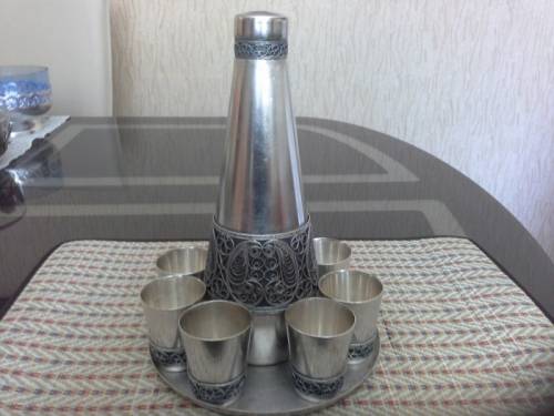 набор коньячный мельхиор