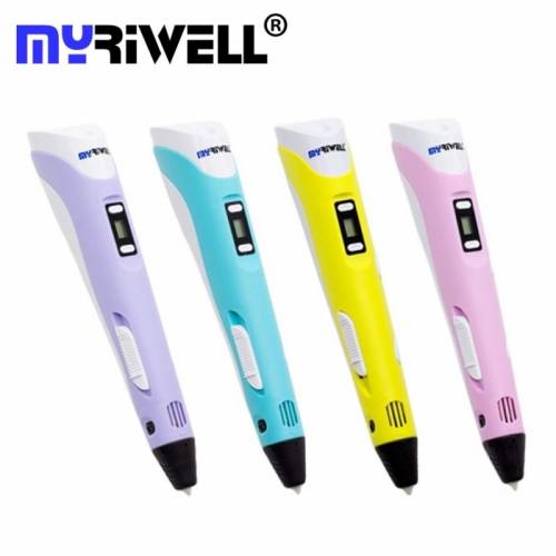 3д ручки Myriwell в комплекте с пластиком 5, 10 или 20 цветов по 10 метров